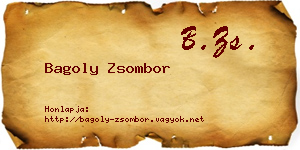 Bagoly Zsombor névjegykártya